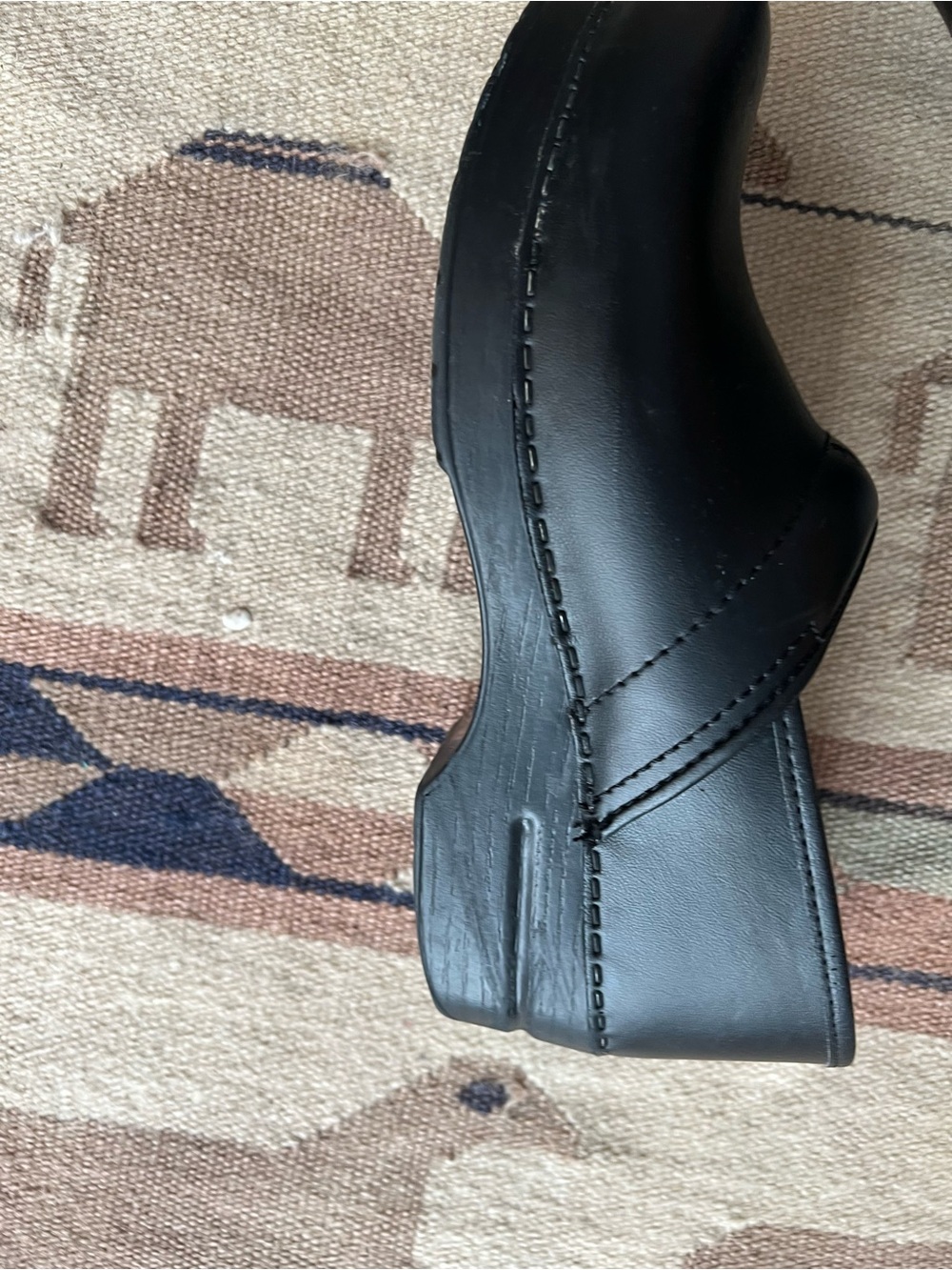 Dansko Black Leather Slip-On Clogs 40 - Picture 6 of 10